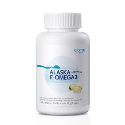 Atomy Alaska E-Omega3 white plastic bottle 180 softgels 99g