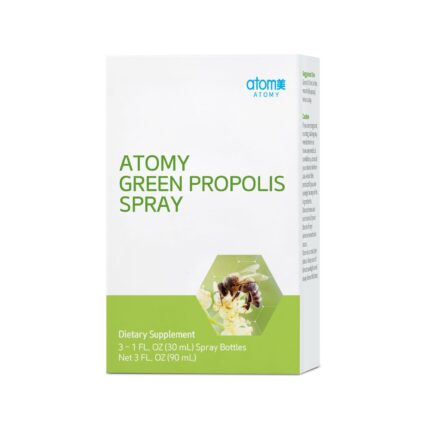 Atomy Green Propolis Spray box with green propolis benefits